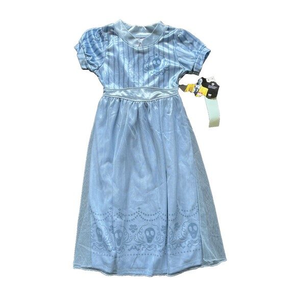 Beetlejuice Girls' Nightgown Flare Skirt Light Blue Full Length Small 6/6x - Picture 3 of 7